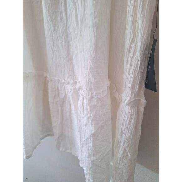 Lulus Sunshine Daydream White Short Sleeve Cutout Mini Dress Size Large NWT - Picture 6 of 11